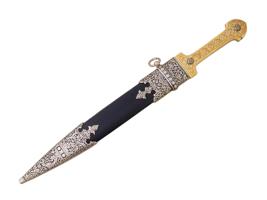 CAUCASIAN IRBIS DECORATIVE DAGGER WITH SHEATH