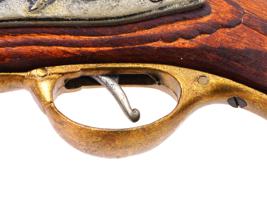 BRITISH CAVALRY DOUBLE BARREL FLINTLOCK PISTOL