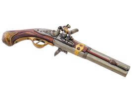 BRITISH CAVALRY DOUBLE BARREL FLINTLOCK PISTOL