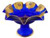 VINTAGE BLUE GLASS CANDY OR FRUIT BOWL BY MOSER PIC-0