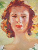 MID CENTURY FEMALE PORTRAIT PAINTINGS