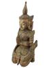 ANTIQUE WOODEN THAI ANGEL FIGURINE SOUTHEAST ASIA PIC-0