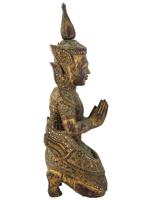 ANTIQUE WOODEN THAI ANGEL FIGURINE SOUTHEAST ASIA