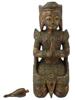 ANTIQUE WOODEN THAI ANGEL FIGURINE SOUTHEAST ASIA PIC-5