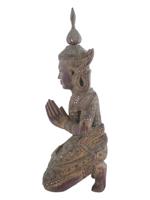 ANTIQUE WOODEN THAI ANGEL FIGURINE SOUTHEAST ASIA