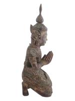 ANTIQUE WOODEN THAI ANGEL FIGURINE SOUTHEAST ASIA