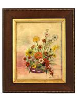 MIXED MEDIA PAINTING OF FLOWERS DAISY H MARTIN 67