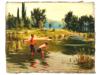 GEORGY TOLPEKIN SOVIET ERA RIVERSCAPE OIL PAINTING PIC-0