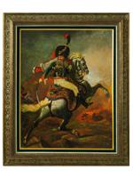 MILITARY OIL PAINTING AFTER THEODORE GERICAULT