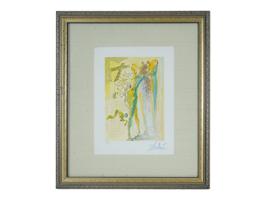 WOODCUT DIVINE COMEDY PRINT BY SALVADOR DALI