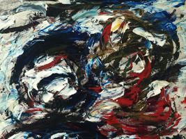 ABSTRACT OIL PAINTING AFTER JEAN PAUL RIOPELLE