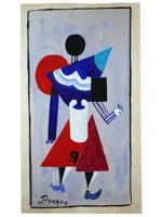 RUSSIAN FRENCH AVANT GARDE PAINTING BY JEAN POUGNY