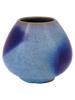 ANTIQUE CHINESE GLOBULAR BLUE GLAZED CERAMIC VASE PIC-1