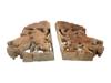 PAIR OF INDIAN CARVED RELIEF WOODEN WALL BRACKETS PIC-3