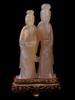CHINESE HAND CARVED AGATE FIGURE OF COURT LADIES PIC-0