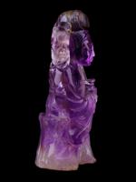 FINE CHINESE QING DYNASTY CARVED AMETHYST FIGURE