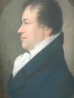 ANTIQUE FRENCH PASTEL PORTRAIT PAINTING OF GENTLEMAN