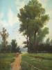 ANTIQUE RUSSIAN OIL REALIST LANDSCAPE PAINTING SIGNED PIC-1