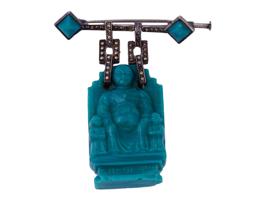 ARGENTINEAN TURQUOISE BUDDHA BROOCH BY SARKIS