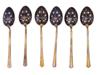 ENGLISH GILT SILVER ENAMEL SPOONS SET MAPPIN WEBB PIC-2