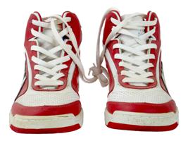 RUSSIAN RED AND WHITE OLYMPIC SNEAKERS WITH LACES