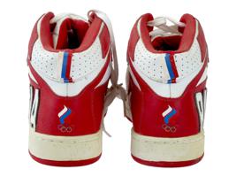 RUSSIAN RED AND WHITE OLYMPIC SNEAKERS WITH LACES