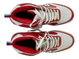 RUSSIAN RED AND WHITE OLYMPIC SNEAKERS WITH LACES