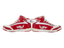 RUSSIAN RED AND WHITE OLYMPIC SNEAKERS WITH LACES