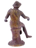 ANTIQUE GRAND TOUR CAST BRONZE SCULPTURE OF FISHERMAN