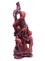 CHINESE LONGEVITY DEITY SHOU LAO CARVED SCULPTURE