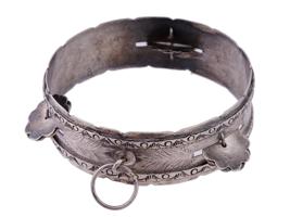 MIDDLE EASTERN ETCHED AND HINGED METAL BRACELET