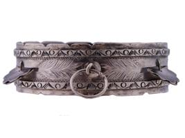 MIDDLE EASTERN ETCHED AND HINGED METAL BRACELET