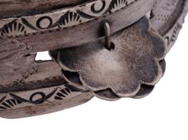 MIDDLE EASTERN ETCHED AND HINGED METAL BRACELET