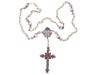 ANTIQUE SPANISH CATHOLIC SILVER PEARL ROSARY W CRUCIFIX PIC-0