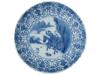 ANTIQUE CHINESE KANGXI BLUE AND WHITE PORCELAIN DISH PIC-1