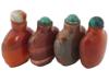 ANTIQUE CHINESE AGATE AND MALACHITE SNUFF BOTTLES PIC-0