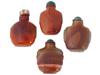 ANTIQUE CHINESE AGATE AND MALACHITE SNUFF BOTTLES PIC-2