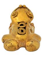 ANCIENT PRE COLUMBIAN TAIRONA TUMBAGA FROG FIGURE