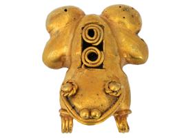 ANCIENT PRE COLUMBIAN TAIRONA TUMBAGA FROG FIGURE