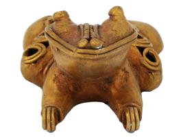 ANCIENT PRE COLUMBIAN TAIRONA TUMBAGA FROG FIGURINE