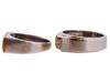 TWO STERLING SILVER 14K GOLD AND DIAMOND RINGS PIC-2