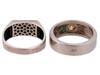 TWO STERLING SILVER 14K GOLD AND DIAMOND RINGS PIC-3