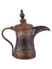 ANTIQUE 19TH C ANTIQUE ARAB BRASS COFFEE POT DALLAH PIC-2