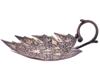 ANTIQUE INDIA KASHMIR SILVER LEAF INCENSE BURNER PIC-1