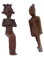 ANTIQUE EGYPTIAN GRAND TOUR BRONZE FIGURINES OSIRIS MUT