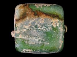 ANCIENT ROMAN GLASS JUG WITH A SQUARE BODY 3RD 5TH C AD