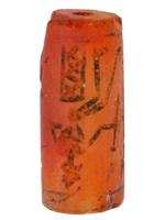 ANCIENT NEAR EASTERN CARVED CARNELIAN CYLINDER SEAL
