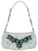 DOLCE AND GABBANA JEWELED LEATHER SHOULDER BAG PIC-0