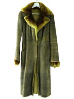 ERMANNO SCERVINO SHEARLING AND ORYLAG FUR COAT