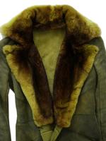 ERMANNO SCERVINO SHEARLING AND ORYLAG FUR COAT